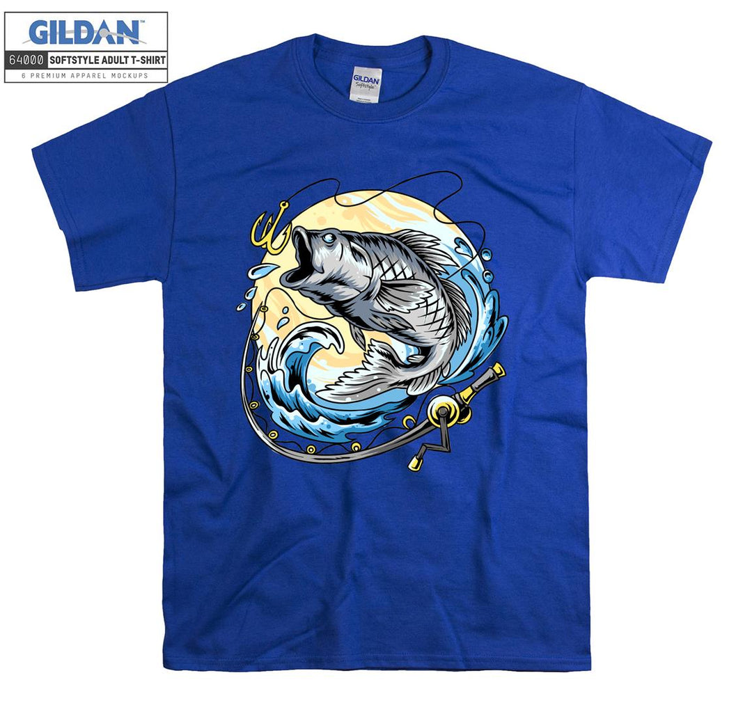 Fishing Logo Figure T-shirt