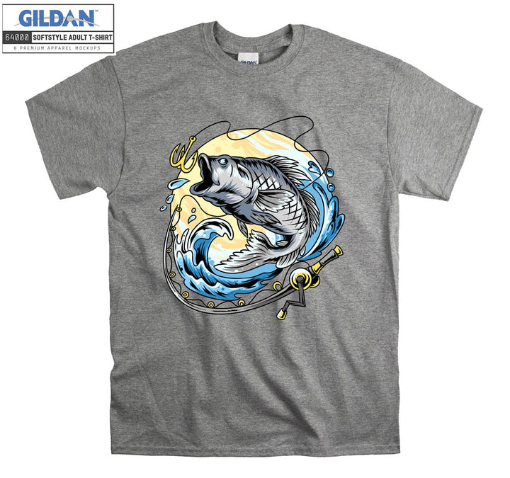 Fishing Logo Figure T-shirt