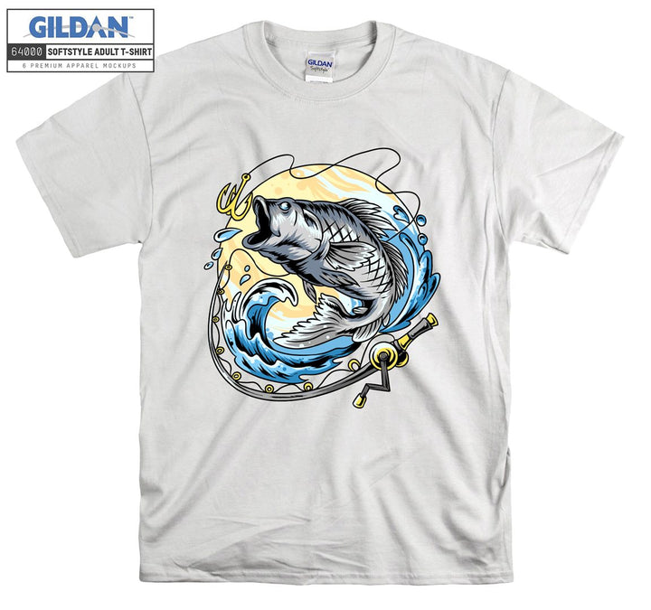 Fishing Logo Figure T-shirt