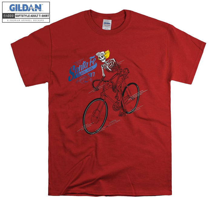 Santa fe fran.co skeleton bike figure T-shirt