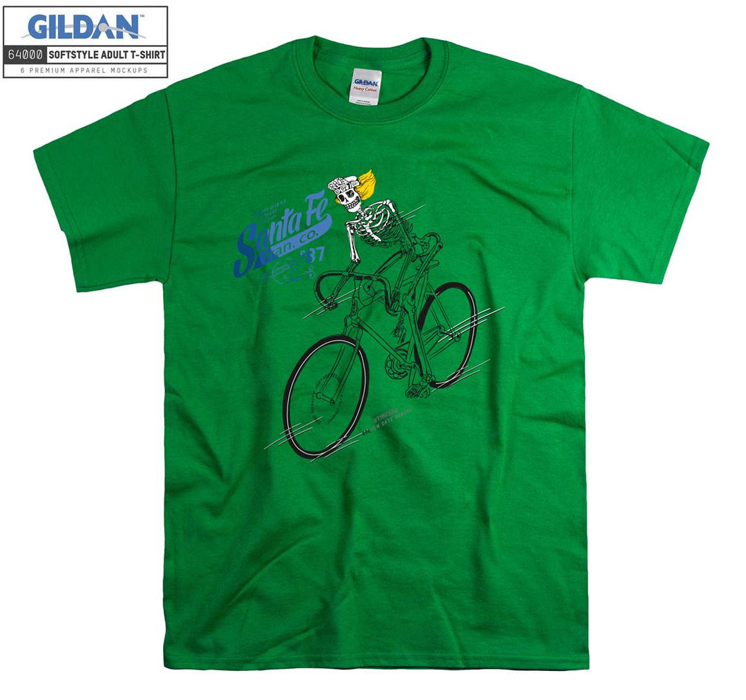 Santa fe fran.co skeleton bike figure T-shirt