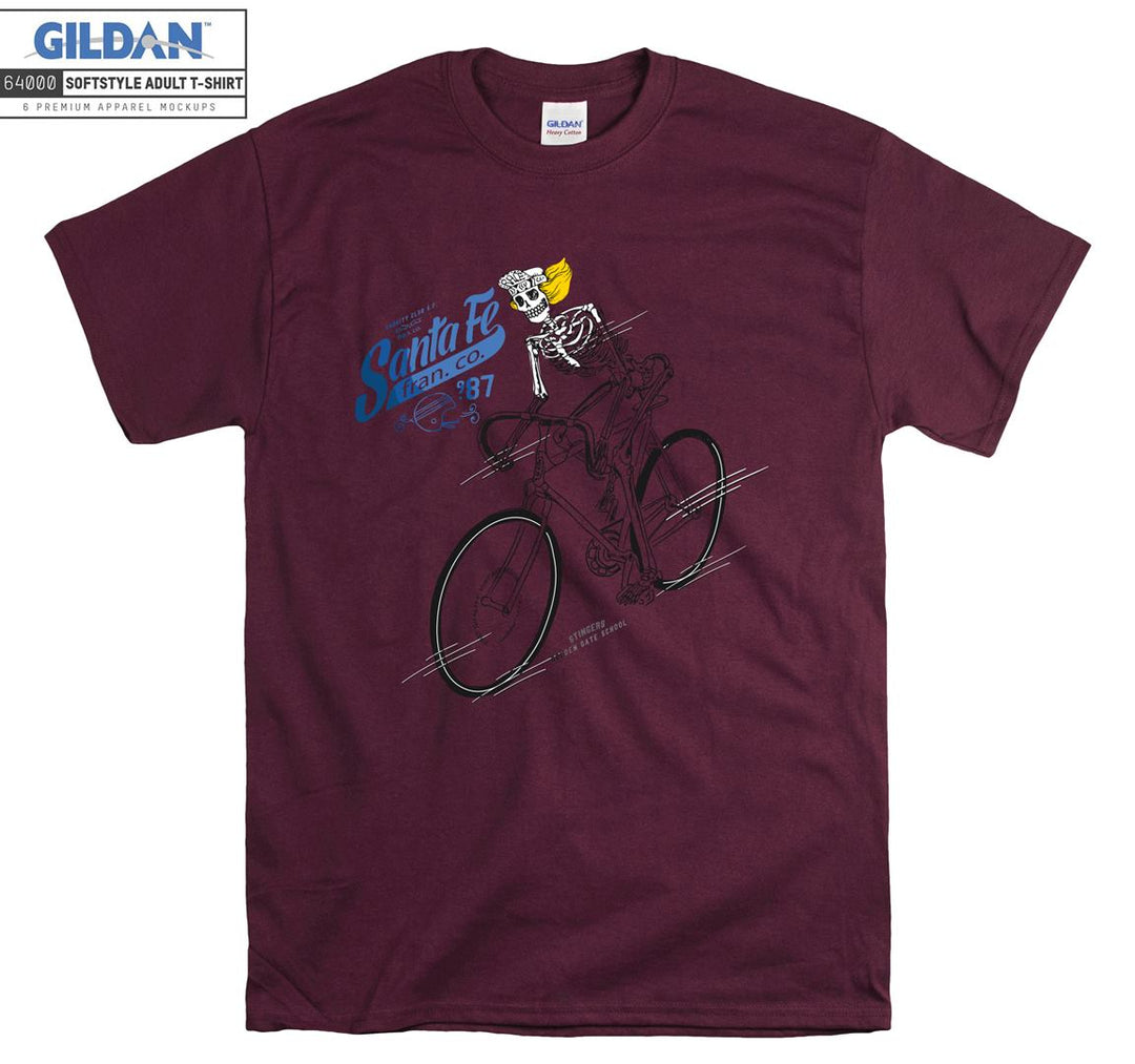 Santa fe fran.co skeleton bike figure T-shirt