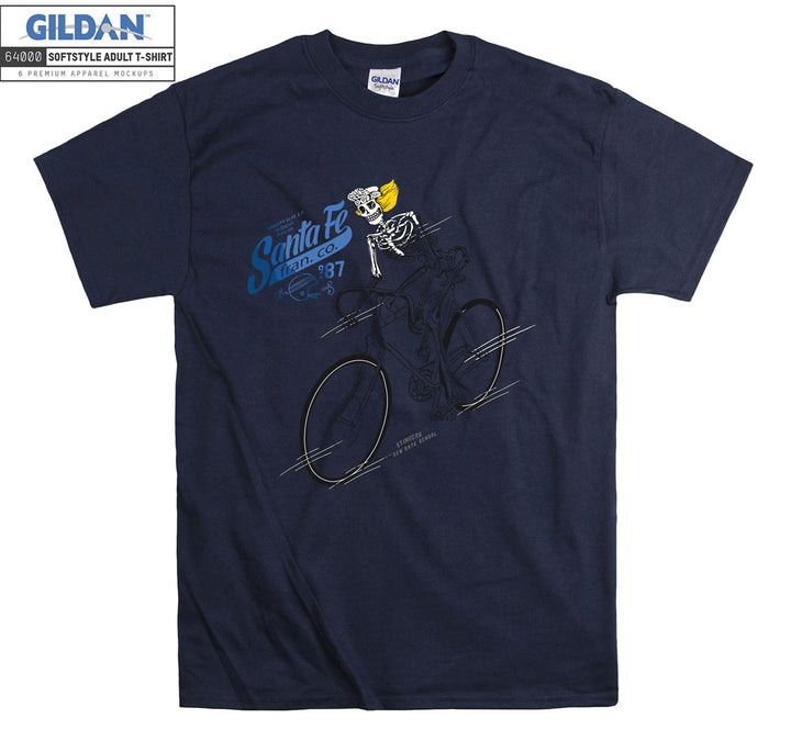 Santa fe fran.co skeleton bike figure T-shirt