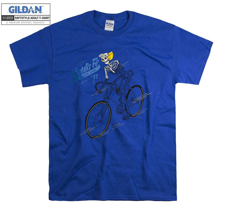 Santa fe fran.co skeleton bike figure T-shirt