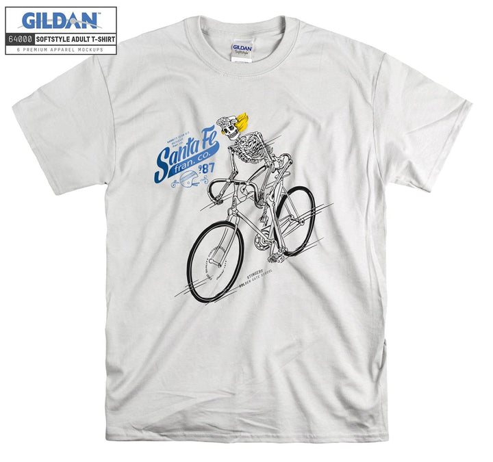 Santa fe fran.co skeleton bike figure T-shirt