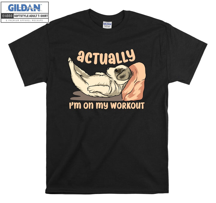 Actually i'm on my workout lazy dog  T-shirt