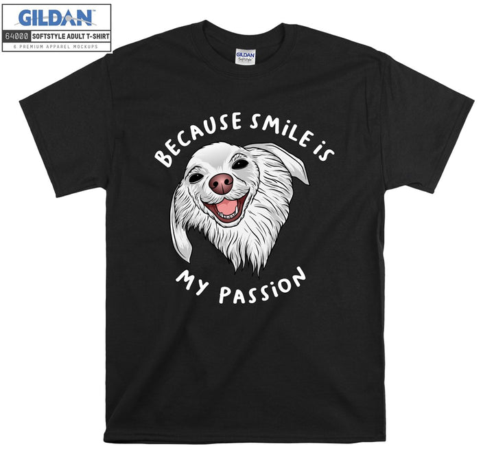 Because smile is my passion funny figure T-shirt