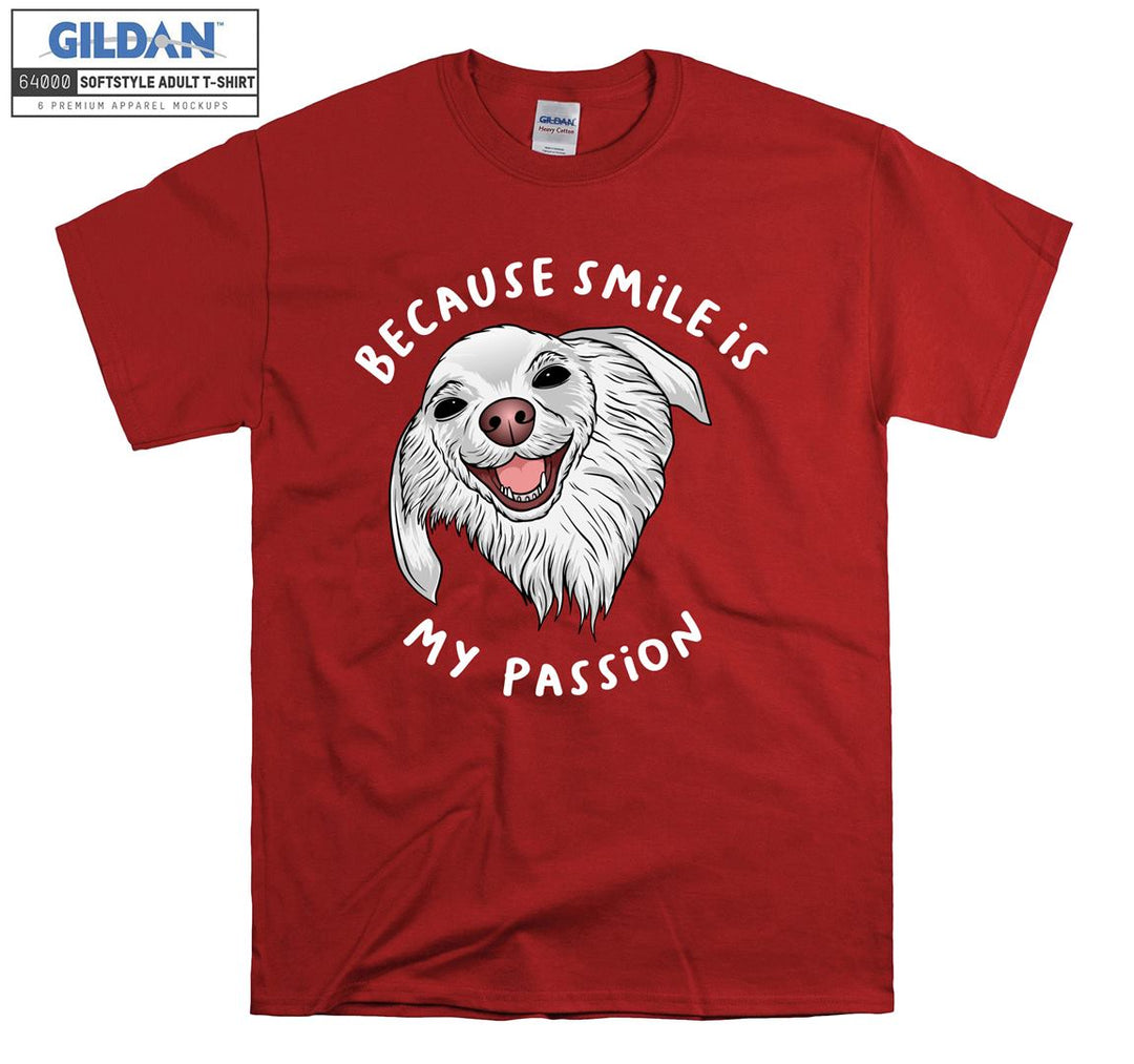 Because smile is my passion funny figure T-shirt