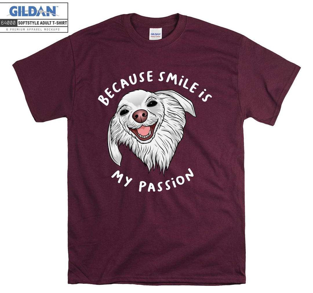 Because smile is my passion funny figure T-shirt