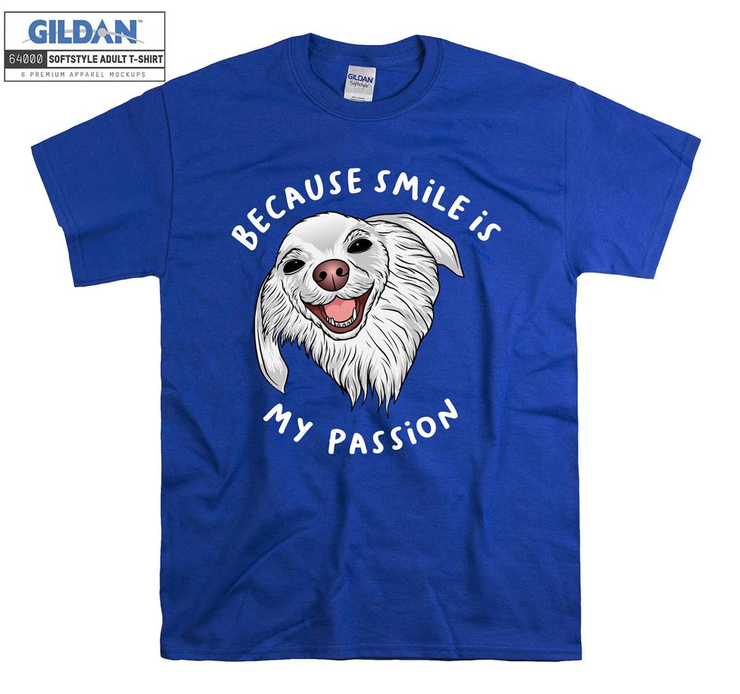 Because smile is my passion funny figure T-shirt