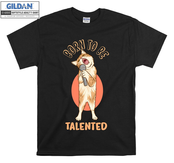 Born To Be Talented Cat Figure T-shirt