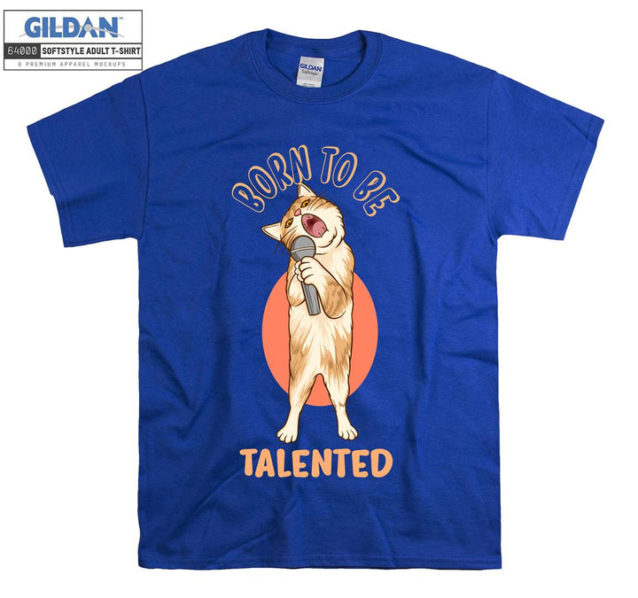 Born To Be Talented Cat Figure T-shirt