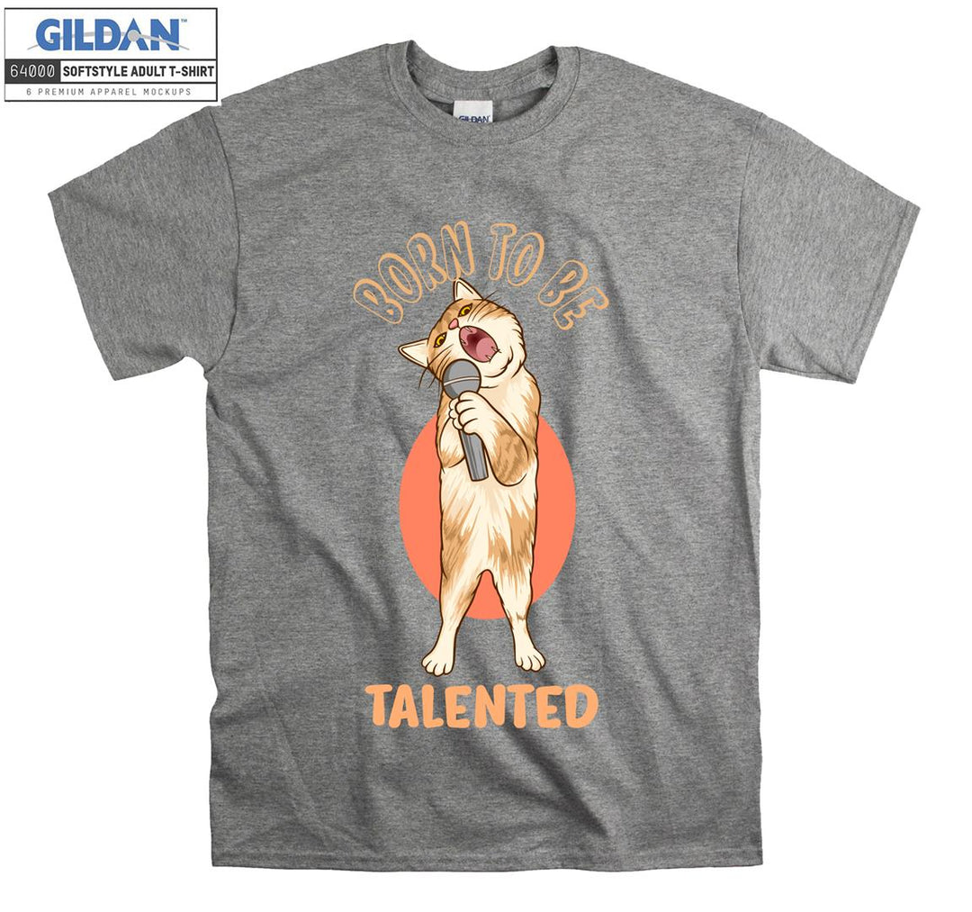 Born To Be Talented Cat Figure T-shirt