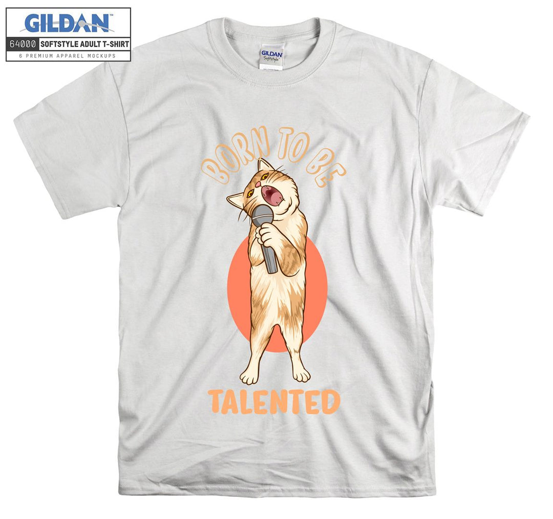 Born To Be Talented Cat Figure T-shirt