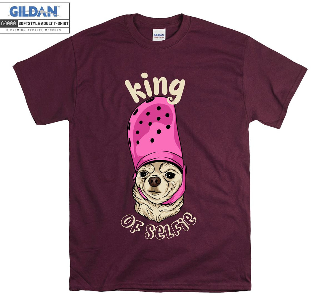 King of selfie funny dog figure T-shirt