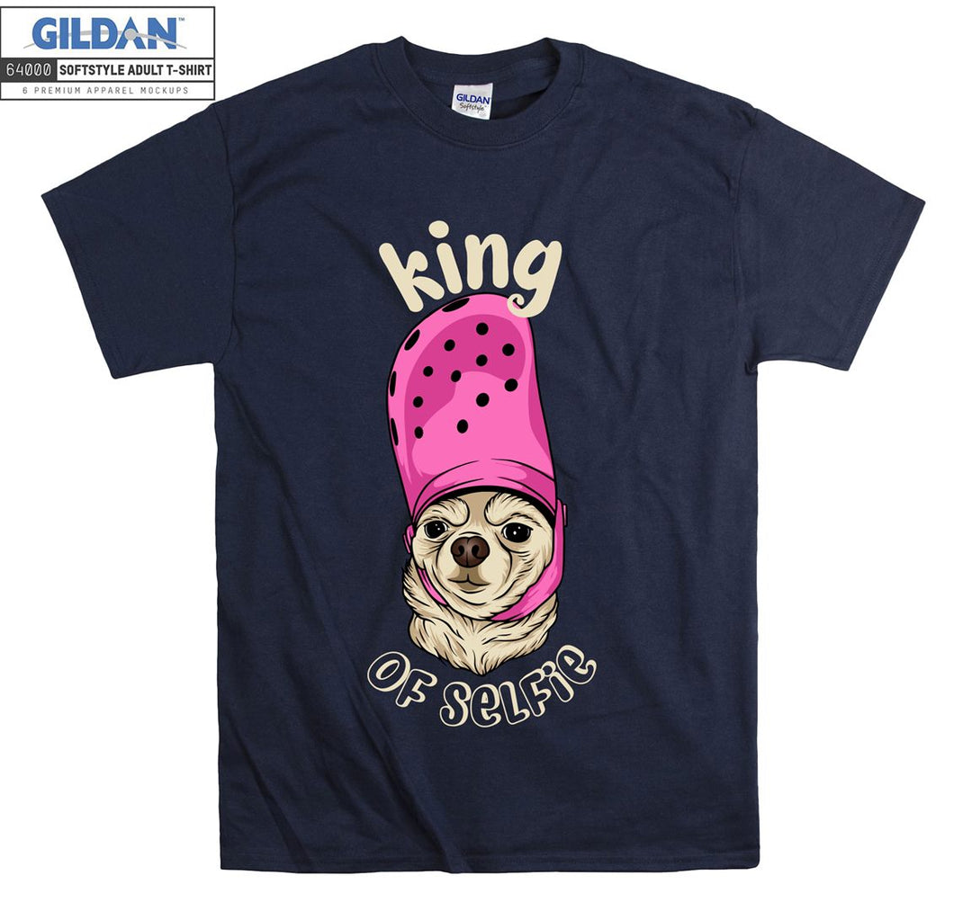 King of selfie funny dog figure T-shirt