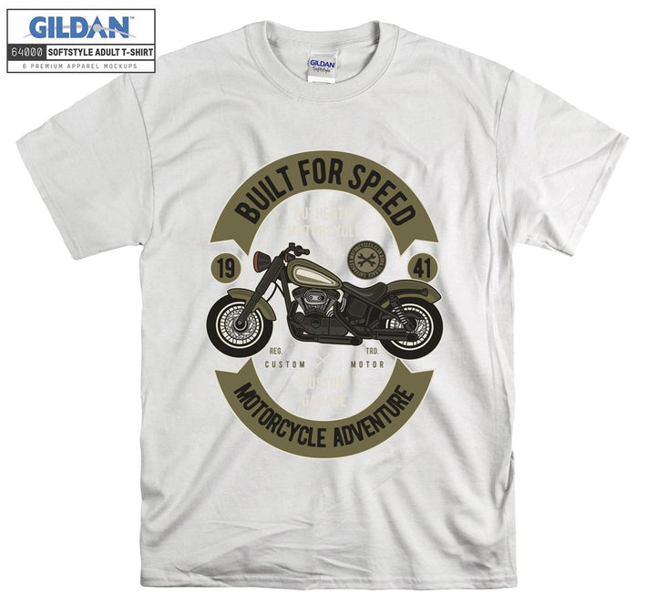 Built for speed authentic motorcycle logo T-shirt