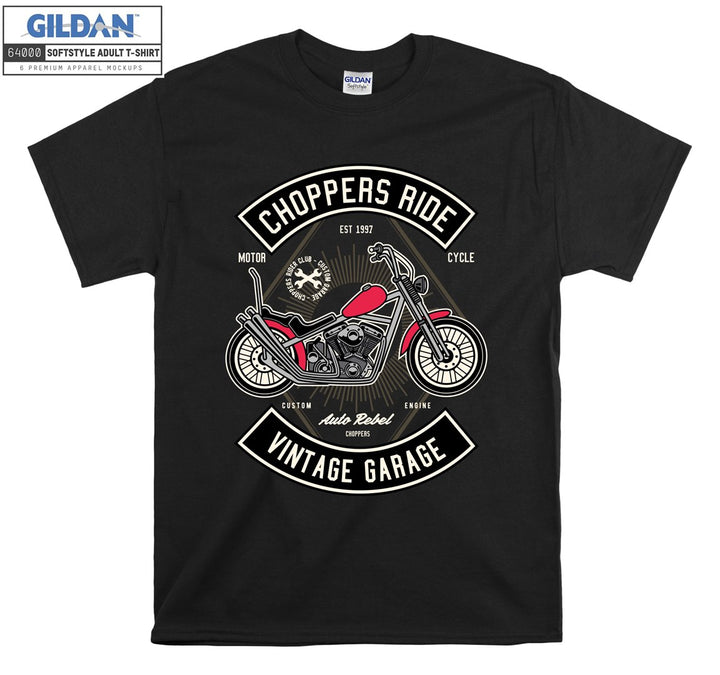 Choppers ride vintage garage figure T-shirt