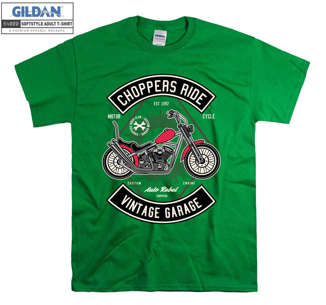 Choppers ride vintage garage figure T-shirt