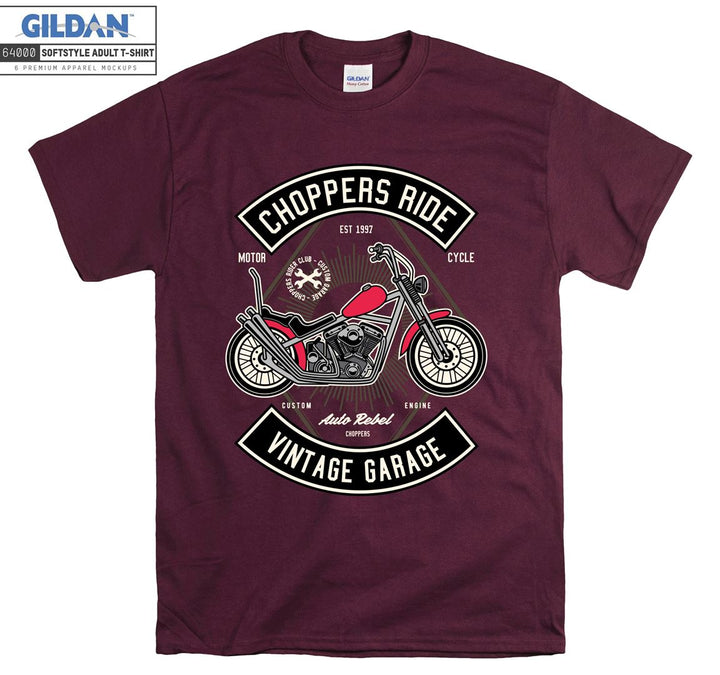 Choppers ride vintage garage figure T-shirt