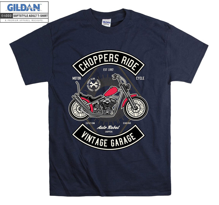 Choppers ride vintage garage figure T-shirt