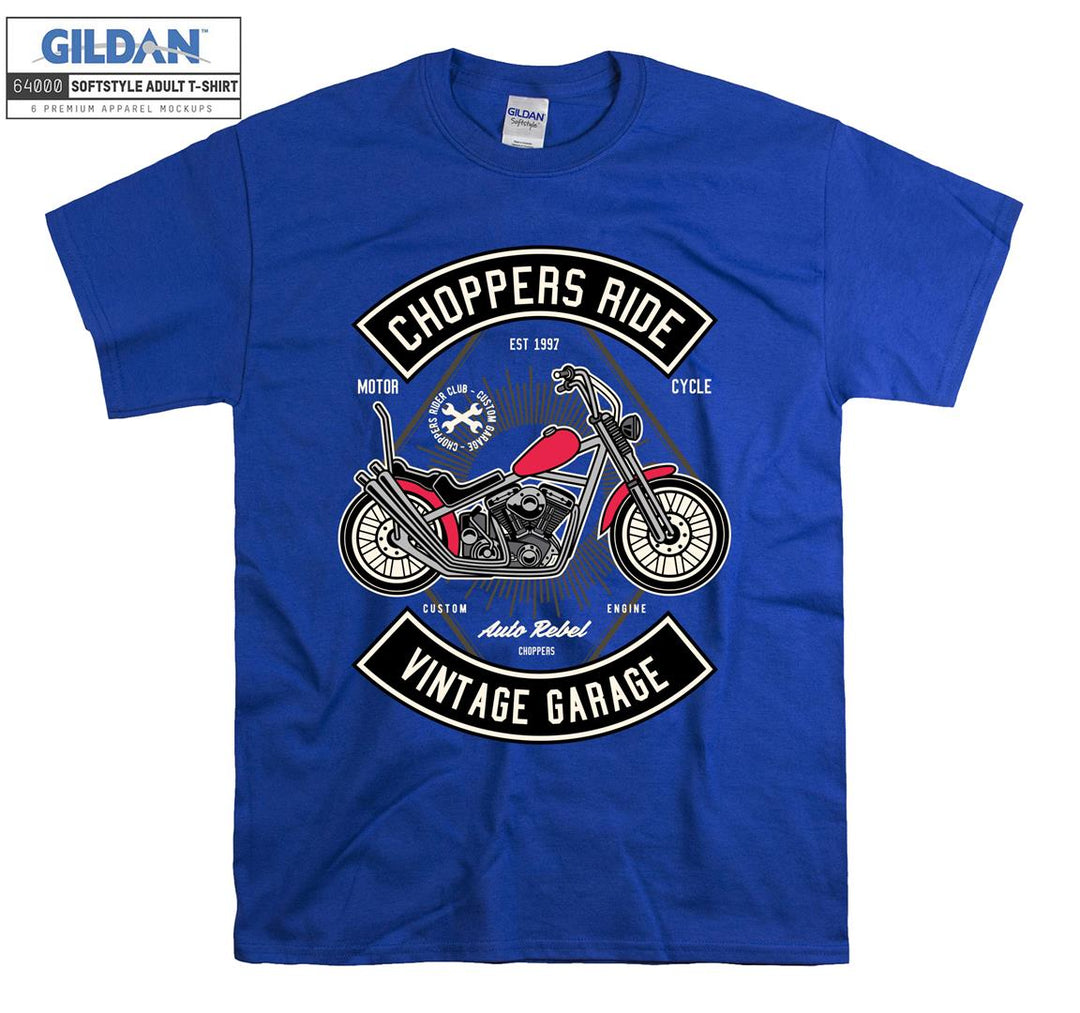 Choppers ride vintage garage figure T-shirt