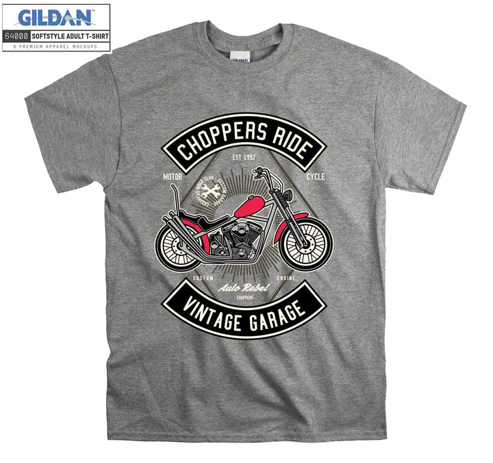 Choppers ride vintage garage figure T-shirt