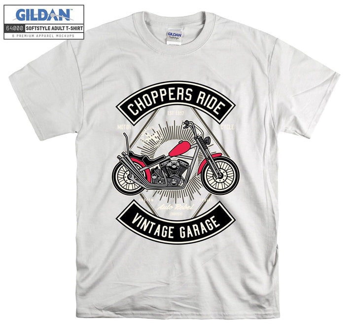 Choppers ride vintage garage figure T-shirt