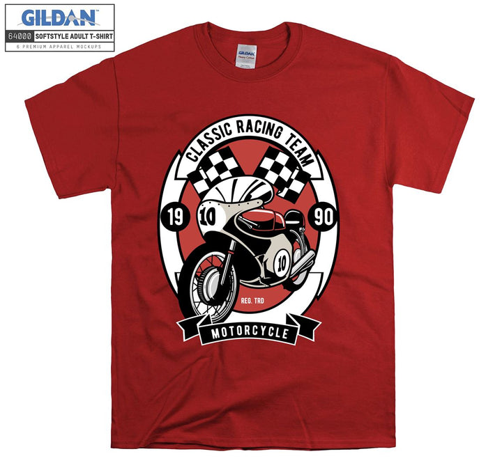 Classic racing team motorcycle logo T-shirt