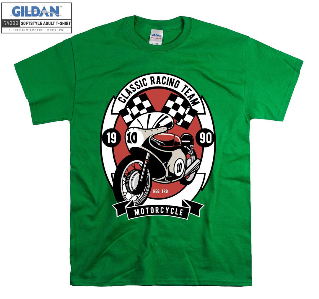 Classic racing team motorcycle logo T-shirt