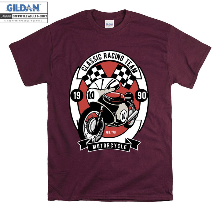 Classic racing team motorcycle logo T-shirt