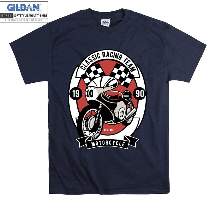 Classic racing team motorcycle logo T-shirt