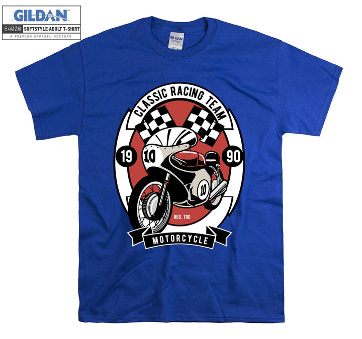 Classic racing team motorcycle logo T-shirt