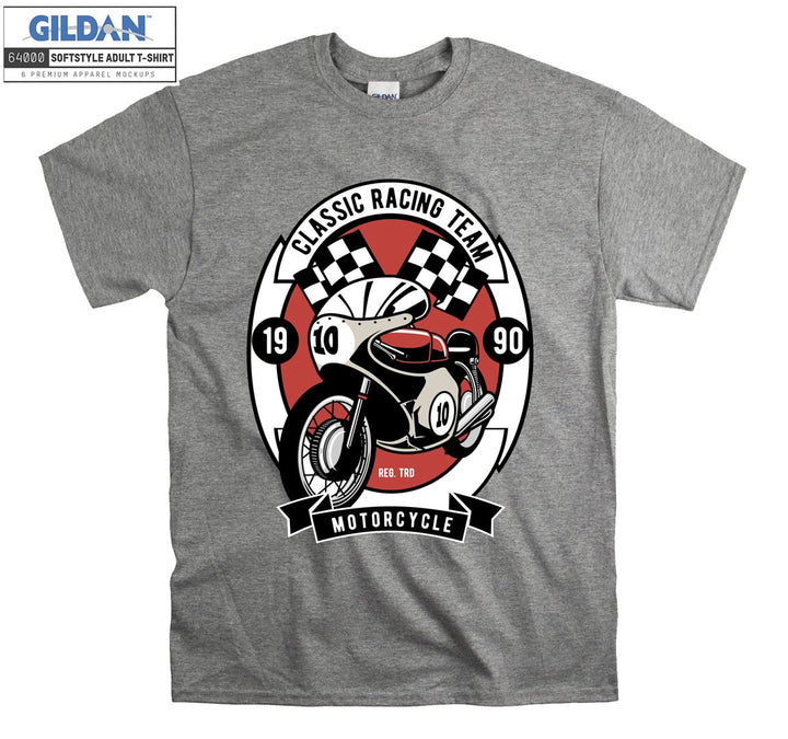 Classic racing team motorcycle logo T-shirt