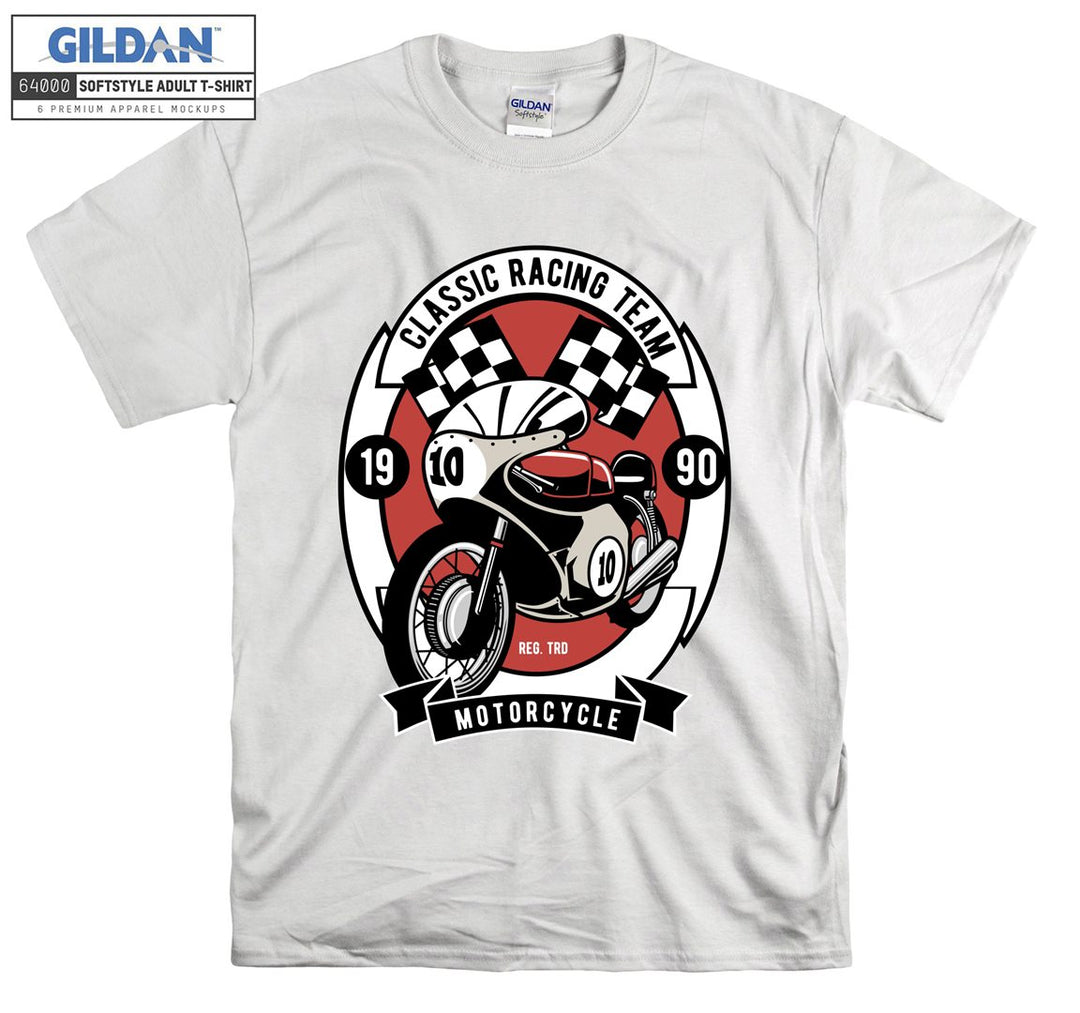 Classic racing team motorcycle logo T-shirt