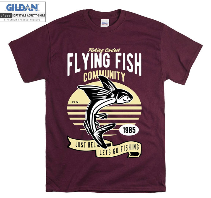 Fishing Contest Flying Fish Community  T-shirt