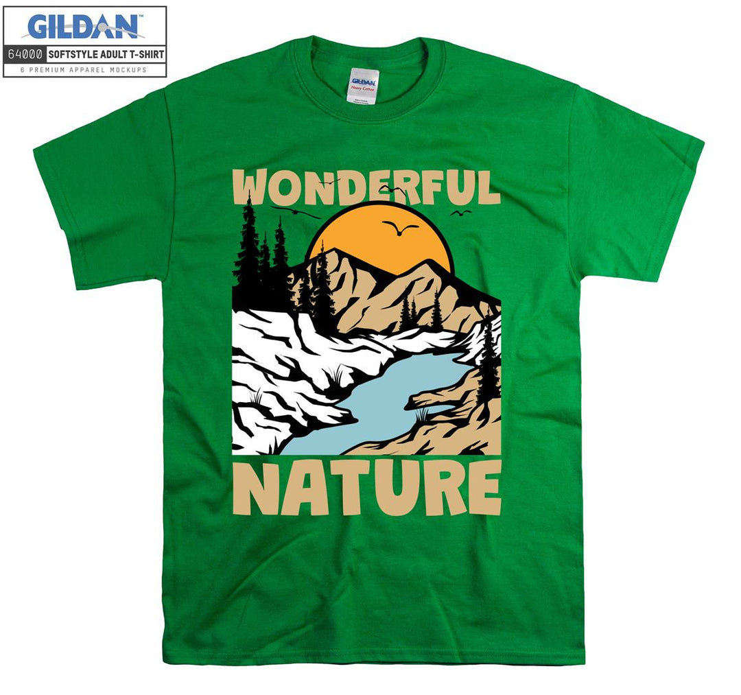 Wonderful Nature Sunset View T-shirt