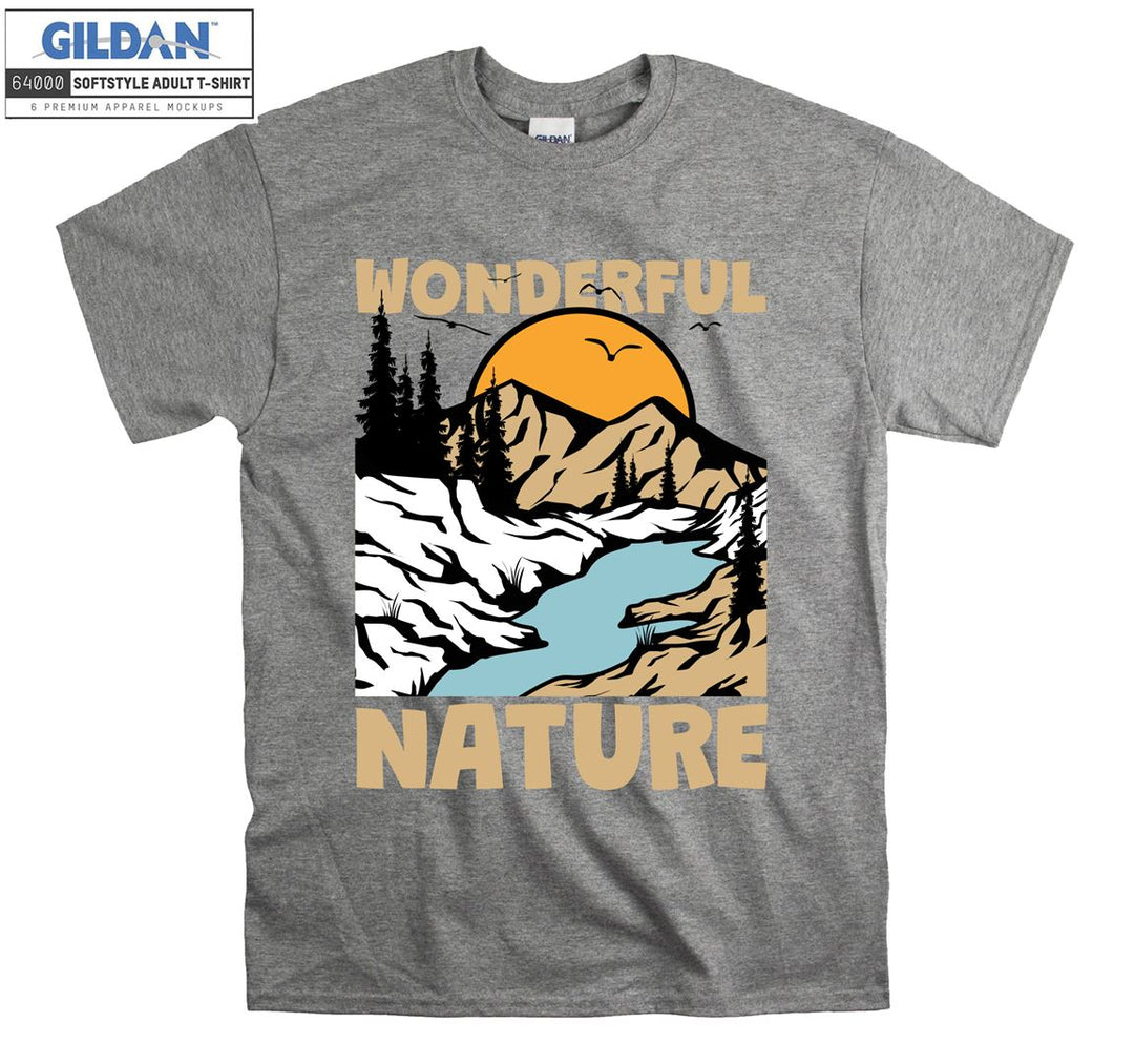 Wonderful Nature Sunset View T-shirt