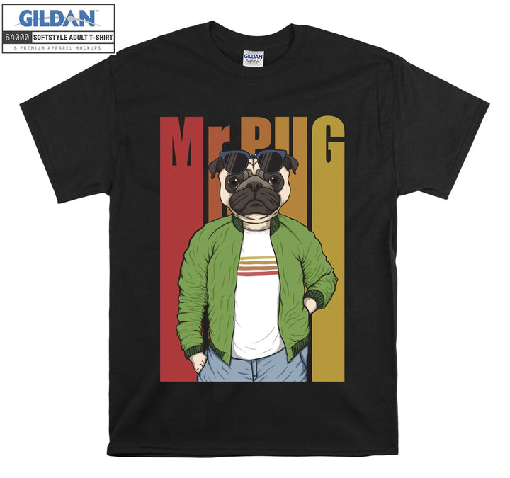 Cool Mr Pug figure T-shirt