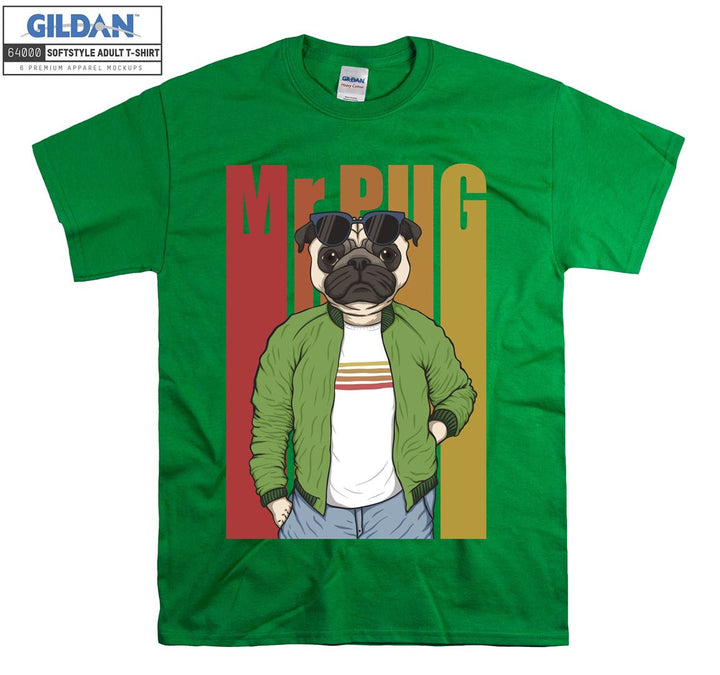 Cool Mr Pug figure T-shirt