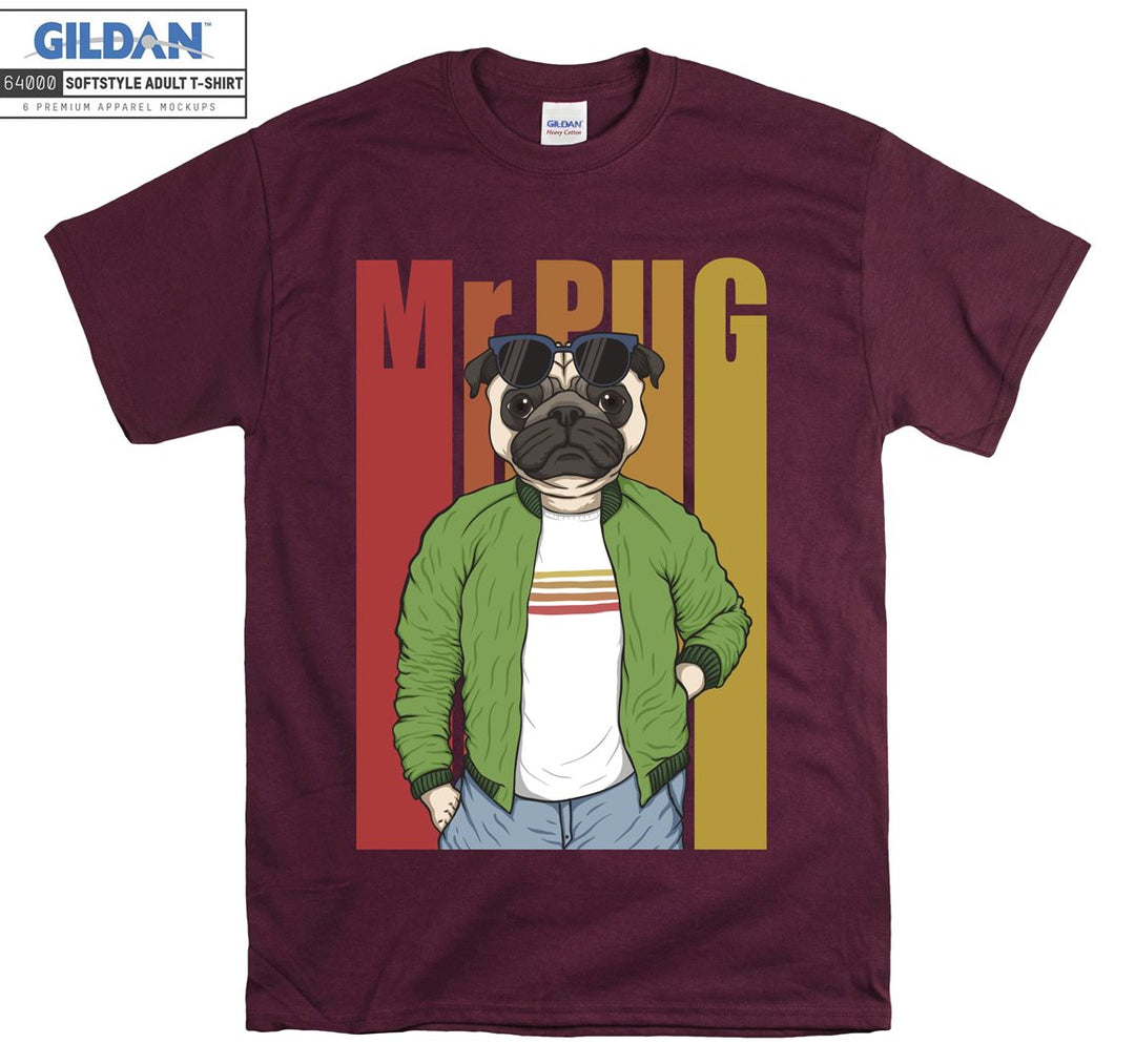 Cool Mr Pug figure T-shirt