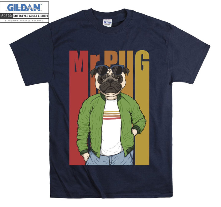 Cool Mr Pug figure T-shirt