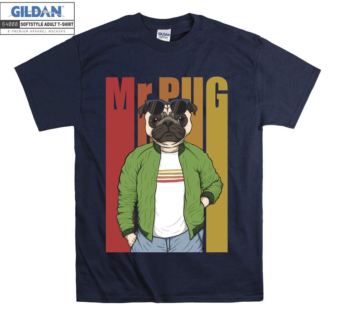 Cool Mr Pug figure T-shirt