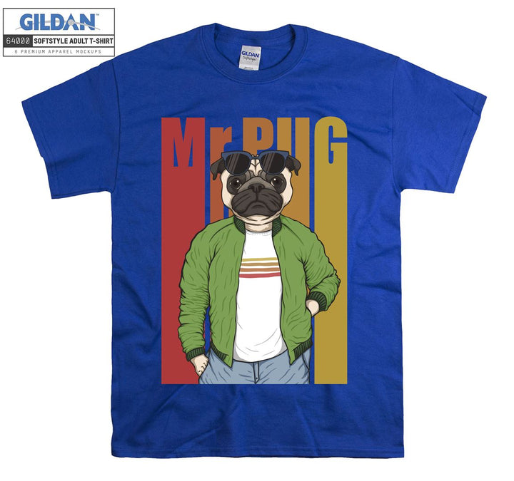 Cool Mr Pug figure T-shirt