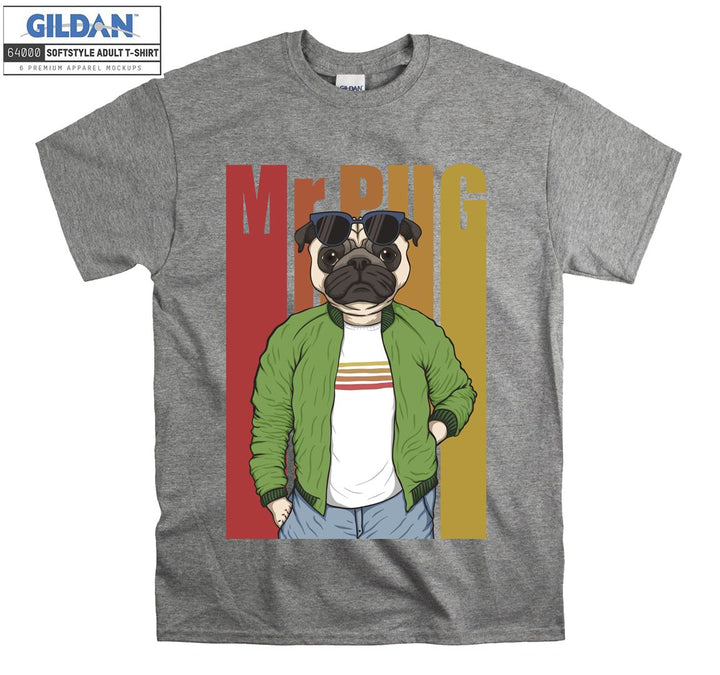 Cool Mr Pug figure T-shirt