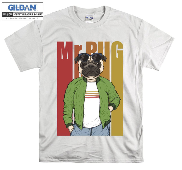 Cool Mr Pug figure T-shirt