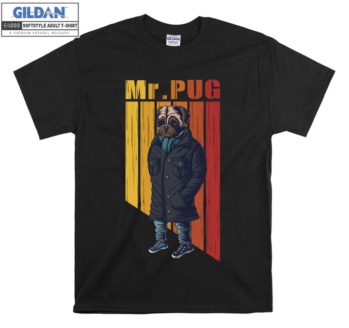 Sad mood Mr Pug figure T-shirt