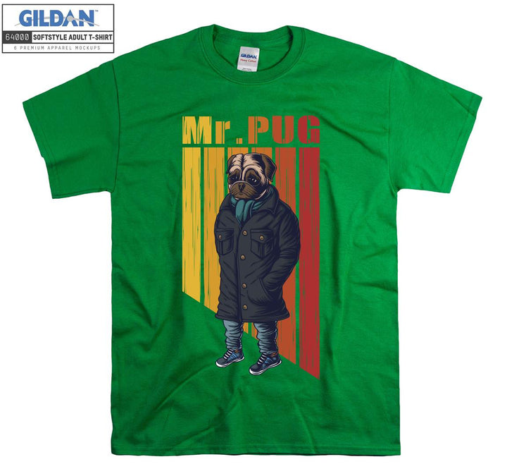 Sad mood Mr Pug figure T-shirt