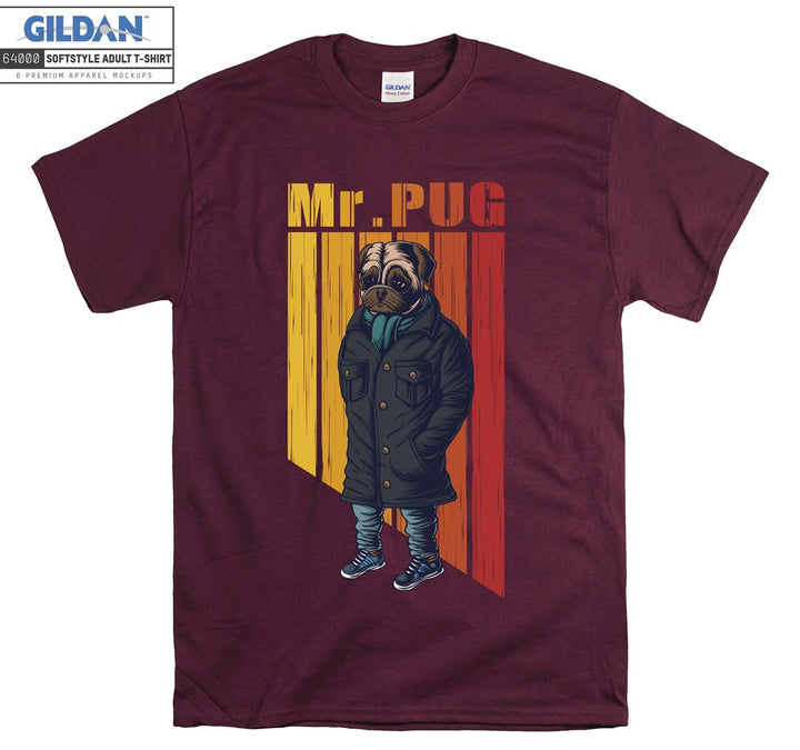 Sad mood Mr Pug figure T-shirt