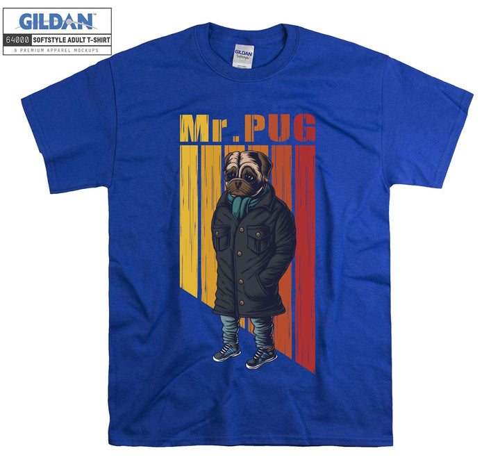 Sad mood Mr Pug figure T-shirt